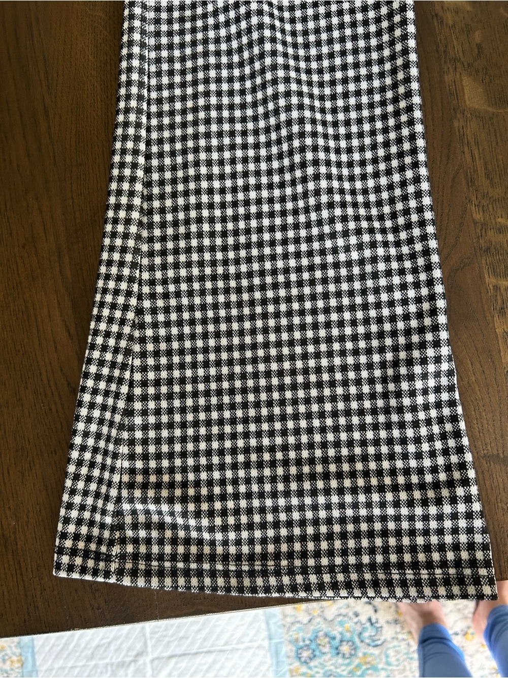 Silence + Noise urban outfitters black white jacquard print flare pull on pants - Picture 7 of 11